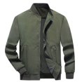 thumbnail image 1 of Cameland Jackets For Men Men's Autumn Winter Casual Zipper Pure Color Jacket Coat Fall Winter Coats For Men, 1 of 8