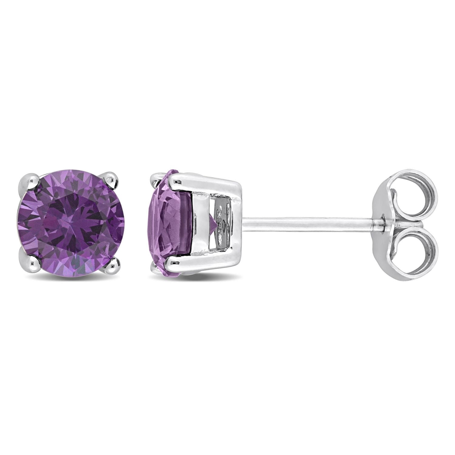 Boucles d'oreilles Miabella à Solitaire Alexandrite Simulé en Argent Sterling