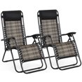 thumbnail image 1 of Patiojoy Grey Folding Recliner 2PCS Patio Rattan Zero Gravity Lounge Chair With Headrest, 1 of 8