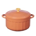 thumbnail image 2 of Oleegame Ensemble de Couverts en Acier Inoxydable 2 Pcs Bol de Conservation en Acier Inoxydable Couvercle à Double Isolation Casserole à Lunch Orange, 2 of 3