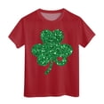 thumbnail image 1 of FhsagQ The 7th Of July T-Shirt à Manches Courtes pour Filles T-Shirt d'Été à Col Rond Coupe Décontractée T-Shirts Basiques Petite Fille The 7th Of July T-Shirts Taille 6/7 Chic Printemps Rouge 12-13 Ans, 1 of 4