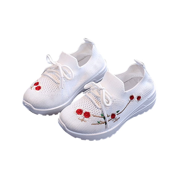 Vêtements d'Automne/hiver, Chaussures Décontractées pour Fille HVOBTTY, Chaussures pour Enfants Chaussures pour Garçons Tissu Tissé Chaussures Décontractées à la Mode pour Filles Chaussures de Planche pour Enfants de Taille Moyenne et Grande Blanches, 12 Ans