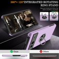 thumbnail image 4 of KOMI Pixel 7 Case, Google Pixel 7 Case with HD Screen Protector, Shockproof Google Pixel 7 Phone Case with 360° Magnetic Ring Holder Kickstand Phone Case for Google Pixel 7 Purple, 4 of 5