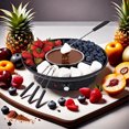 thumbnail image 4 of pitrice Chocolate Fondue Elegant Set Home And Electric Fondue House Set Melting Experience Or Parties Electric Set Minutes Kit, 4 of 6