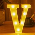 thumbnail image 1 of TopLLC Christmas Decor LED Letter Lights Sign Light Up For Home Party Wedding Decoration Light Up Letters Alphabet Letter Sign Battery Powered For Christmas Birthday Party Decoration warning light, 1 of 5