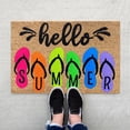 thumbnail image 1 of Front Matt 1PCS Summer Door Mat Hello Door Mat Welcome Door Mats Summer Decorative Doormat Low Profile Front Door Non Slip Indoor Doormat for Home Entrance Outside Entry Yard Floor Rugs Entryway, 1 of 8
