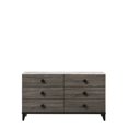 thumbnail image 2 of ACME Avantika Dresser in Faux Marble and Rustic Gray Oak, 2 of 4