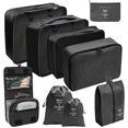 thumbnail image 1 of YOPTOP 9-Piece Set of Large Capacity Travel Pack Cubes  Lightweight Travel Luggage Organizers - Portable Clothes Storage Bags - Easygoing Casual Travel Bags - Made of Polyester,Black 9 Pieces, 1 of 6