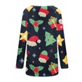 thumbnail image 5 of Hauts d'Été Mignons pour Femmes Imprimé Décontracté de Noël Manches Longues Col Rond Blouses pour Femmes en Solde, 5 of 5