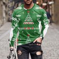 thumbnail image 2 of Funicet T-Shirts à Manches Longues pour Hommes, T-Shirt Décontracté à Col Rond Imprimé, T-Shirt Blouse, TTTG, 2 of 5