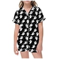 thumbnail image 1 of WEAIXIMIUNG Pyjama de Noël pour Garçons, Loisirs pour Enfants, Imprimé, Col à Boutons, Haut à Manches Courtes, Short, Ensemble de Pyjama, 1 of 4