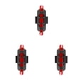 thumbnail image 2 of Maoww Bike Tail Lights LED USB Rechargeable Bicycle Safety Cycling Mountain Bikes Signal Rear Lamp Survival Accessories Red 3Set, 2 of 6