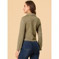 thumbnail image 4 of INSPIRE CHIC Women Short Soft Zip Up Faux Suede Biker Moto Jacket, 4 of 5