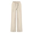 thumbnail image 3 of Daeful Mens Trousers Drawstring Pants Summer Solid Fashion Sweatpants Khaki M, 3 of 9