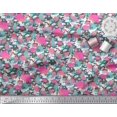 thumbnail image 3 of Soimoi Rayon Fabric Camouflage Texture & Flamingo Bird Print Sewing Fabric Yard 42 Inch Wide, 3 of 3