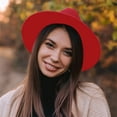 thumbnail image 3 of Men's and Women's Solid Ribbon Bucket Hat Jazz British Hat, 3 of 3