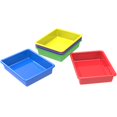 thumbnail image 1 of Storex Plateau de Rangement Plat, Format Lettre, 10 x 13 x 3 Pouces, Couleurs Assorties, Lot de 5, 1 of 1