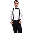thumbnail image 4 of Little Hand Men Elastic Suspenders Clips Heavy Duty Adjustable Braces X Shape, 4 of 5