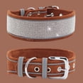 thumbnail image 2 of Collier pour Chien en Suède Réfléchissant avec Strass pour Chiens Moyens et Grands Bleu Marine, 2 of 4