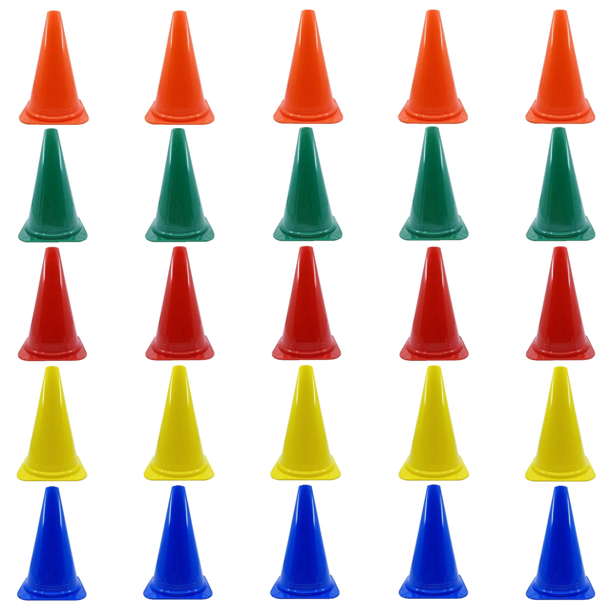 PRISP Vinyl Multi Purpose Cone - Light Indoor and Outdoor Marker, Set of 25