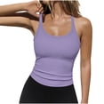 thumbnail image 1 of ohmzyzo Womens Workout Tank Tops V Neck Racerback Going Out Crop 2025 Trendy Top Summer Sleeveless Ribbed Camisole, 1 of 7