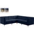 thumbnail image 2 of Meridian Furniture Alina Navy Velvet Modular Sectional, 2 of 18