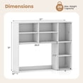 thumbnail image 3 of Costway Desktop Bookshelf with 7 Open Cubbies & 3 Adjustable Shelves for Home Office Dorm White, 3 of 10