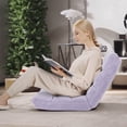 thumbnail image 2 of Costway Chaise de Sol Réglable à 14 Positions, Chaise de Jeu Paresseuse Pliante, Sofa Coussiné, Nouveau, Violet Pâle, 2 of 10