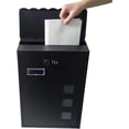 thumbnail image 4 of Post Boxes Wall Mounted with Combination Lock Mailbox Letterbox Outside | With Viewing Windows, Nameplate, Large Capacity Locking Mailbox Wall Mounted Mail Box Outdoor 40 x 25.5 x 11.5 cm Black, 4 of 6