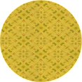 thumbnail image 1 of Ahgly Company Tapis de Zone Rond d'Intérieur Lavable à la Machine, Style Transitionnel, Jaune, 7 Pieds Rond, 1 of 7