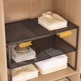 thumbnail image 1 of WLOELOEW Expandable Cabinet Storage Shelf Stackable Organizer Rack Saving Space For Kitchen Bathroom Pantry Coffee Countertop Home Office Desk Wardrobe Shoe Cabinet, 1 of 6