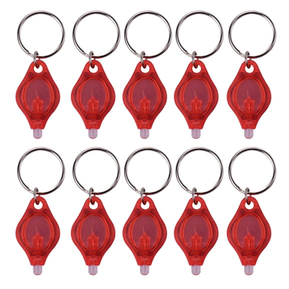 Yeacher 10 Pcs Mini Lampe de Poche LED Portable Porte-Clés Ultra Lumineux Anneau de Clé Lampe de Camping d'Urgence Lampe Torche
