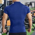 thumbnail image 3 of EOYWHK Chemises de Compression pour Hommes Été Décontracté Couleur Unie Col Rond Manches Courtes Gym Course Chemises Économies, 3 of 4