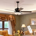 thumbnail image 3 of Gymax 52'' Ceiling Fan with 3 Wind Speeds 5 Reversible Blades & Remote Control Black, 3 of 10