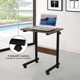 thumbnail image 4 of Bureau Debout Mobile Portable, Bureau pour Ordinateur Portable à Hauteur Réglable pour Chevet, Canapé, Poste de Travail Roulant avec Roulettes Verrouillables, 4 of 7