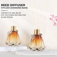 thumbnail image 2 of 4pcs Reed Diffuser, Reed Diffuser Empty Bottles with 20pcs Reed Diffuser Sticks, Delicate Gold Leaf Decor, Glass Fragrance Diffuser Set with lids for Home (Gold, 4pcs), 2 of 7