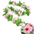 thumbnail image 1 of Artificial Rose Garland Hanging Simple Faux Rose Vine Floral Garland Decoration, 1 of 10