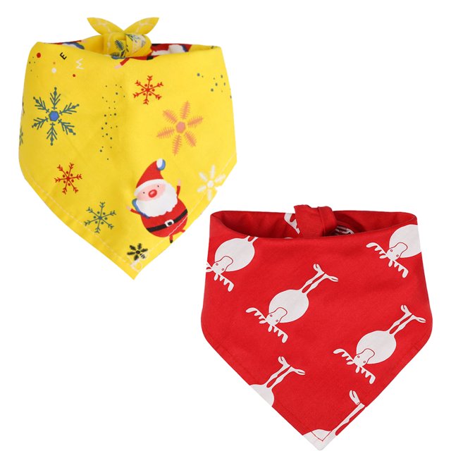 Dog Bandana Christmas Pet Scarf Triangle Pet Bandana
