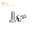 thumbnail image 3 of Unique Bargains Vis de Machine à Tête Ovale M6x16mm, Lot de 50 Vis à Tête Fraisée Légèrement Relevée en Acier Inoxydable 304, 3 of 5