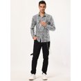 thumbnail image 3 of Unique Bargains Big & Tall Men's Leopard Print Button Down Long Sleeve Shirt, 3 of 6