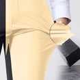 thumbnail image 4 of Pisexur Pantalon Habillé pour Homme Pantalon Chino Extensible Performance Ultime avec Taille Extensible, Pantalon pour Homme Résistant aux Plis Kaki,35, 4 of 5