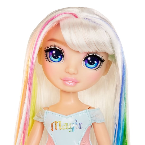 RAINBOW HIGH – Poupée Mannequin Amaya 28 Cm, Cheveux Blancs Arc-en-ciel, Articulée, Tenue Et Sac à Main, Dès 4 Ans