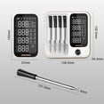 thumbnail image 2 of INKBIRD WiFi & Bluetooth Meat Thermometer with 4 Probes Unlimited Range Dishwasher Waterproof Bluetooth Thermometer for iOS & Android, 2 of 11