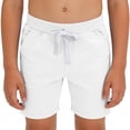 thumbnail image 2 of HOZADOIE Boys Basketball Shorts Pure Cotton Spring Summer Solid Color Elastic Drawstring Waist Breathable Casual Athletic Shorts with Pockets 1-11 Years, 2 of 6