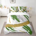 thumbnail image 2 of YST Gradient Abstract Comforter Set, 7-Piece, Twin, Grey, Beige, Grass Green, 2 of 4