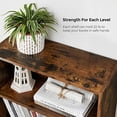 thumbnail image 5 of VASAGLE Bookshelf, 5-Tier Open Bookcase with Adjustable Storage Shelves, Floor Standing Unit, Rustic Brown ULBC165X01, 5 of 5