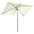 thumbnail image 1 of Outsunny Parasol Inclinable pour Patio, Parasol de Jardin de Marché avec Manivelle Blanc Crème, 1 of 10