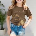 thumbnail image 2 of T-shirt à Manches Courtes pour Filles, Chandails pour Filles 5T, T-Shirt d'Été à Col Rond, Hauts pour Filles Juniors, Coupe Décontractée, Chandails de Base, 2 of 4