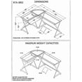thumbnail image 2 of Scranton & Co Glass Top L-Shaped Computer Desk, 2 of 2