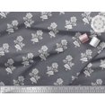 thumbnail image 3 of Soimoi Modal Satin Fabric Leaves & Floral Block Printed Craft Fabric by The Yard 42 Inch Wide, 3 of 3